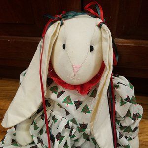 Primitive Folk Art Country Christmas Rabbit Bunny